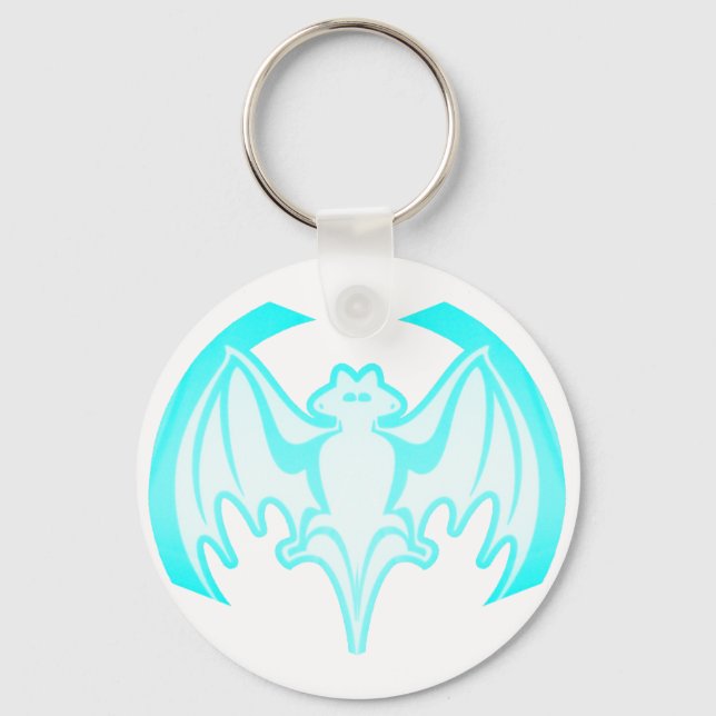 Llavero Bat Cyan Inv El MUSEO Regalos Zazzle (Anverso)