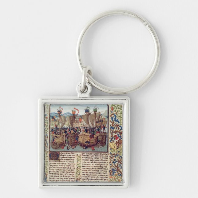 Llavero Batalla de Ecluse, de 'Chronicle de Froissart (Frente)