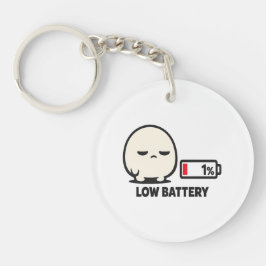 Llavero Batería Baja 1% - Minimalista Personaje Lindo Cans