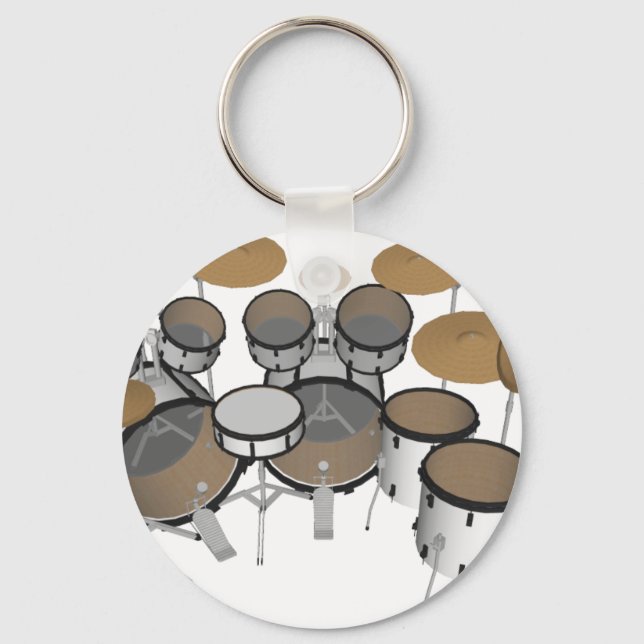 Llavero Batería: Kit de batería blanca: modelo 3D: (Anverso)