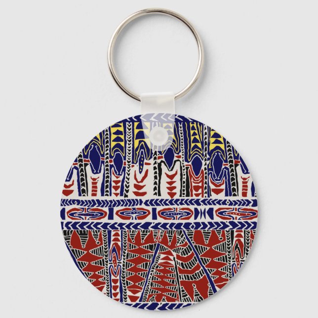Llavero Batik de Samoa de Mares del Sur (Anverso)