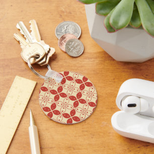 Llavero Batik Kawung, patrón indonesio, javanés, etnia