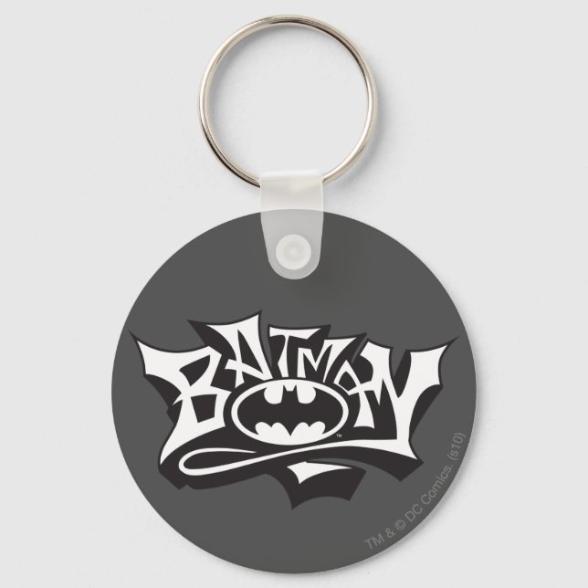 Llavero Batman | Logotipo de nombre de graffiti (Anverso)