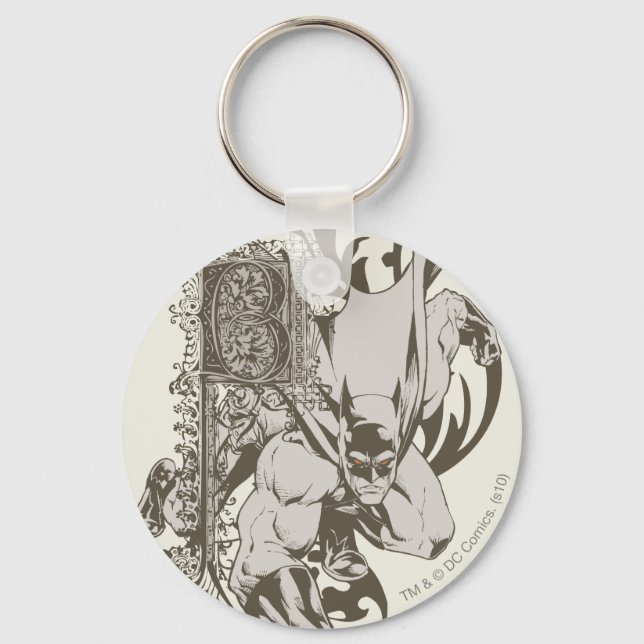 Llavero Batman y letra B decorada (Anverso)