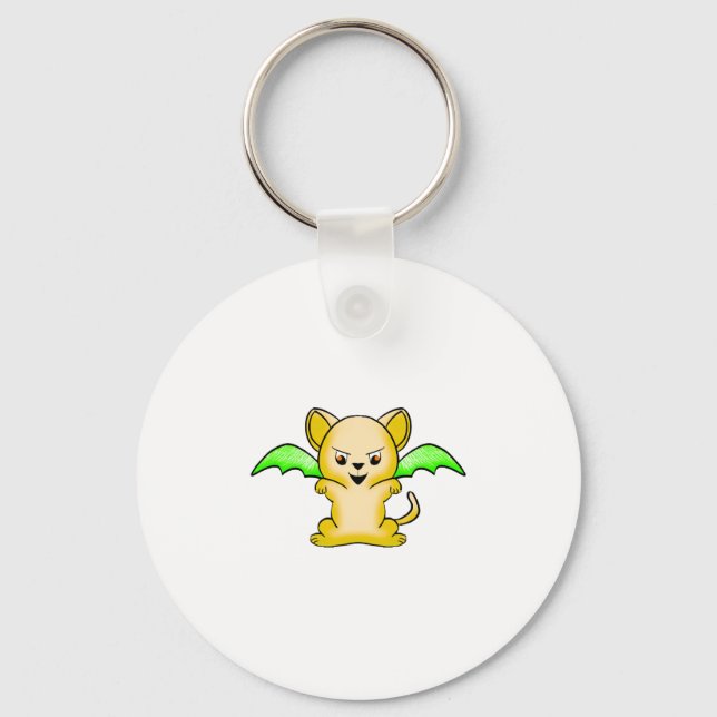 Llavero Batmouse. Ratón gracioso con alas de murciélago. H (Anverso)