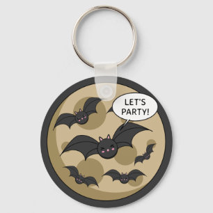 Llavero Bats con Fiesta en plena luna