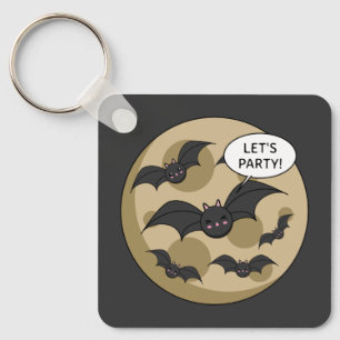Llavero Bats con Fiesta en plena luna