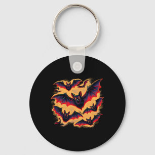 Llavero Bats Flying Halloween Creepy Night Fall Fun Tee