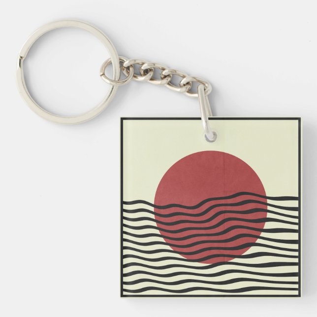 Llavero Bauhaus Style Sunset (Frente)