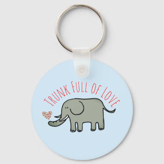 Llavero Baúl Lleno de Amor Elefante Doodle Adorable