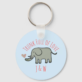 Llavero Baúl Lleno de Amor Elefante Lindo del Día de San V