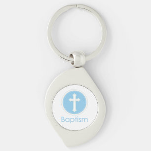 Llavero Bautismo, Nombre Personalizado, Niño Azul de Dios