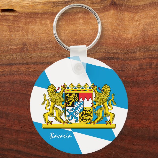 Llavero Bavarian Flag & Bavaria holiday, patriots /sports (Anverso)