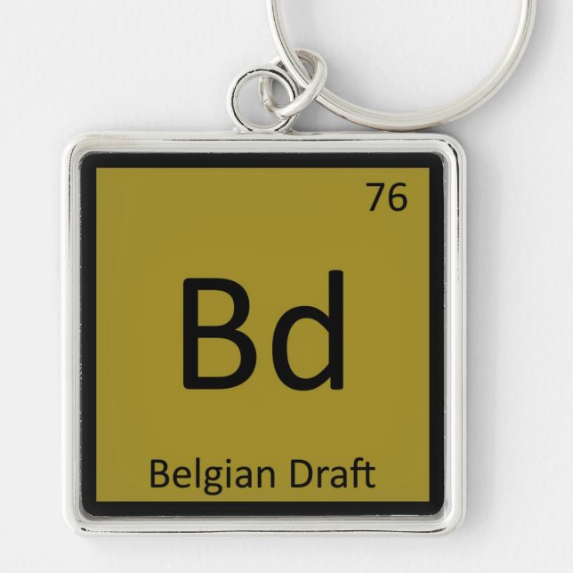 Llavero Bd - Belgian Draft Camiseta divertida de elementos (Frente)