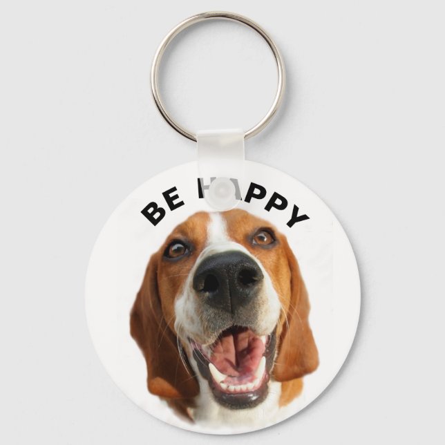 Llavero Be Happy Beagle (Anverso)