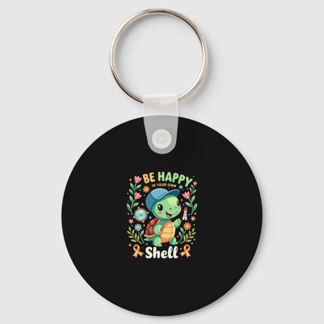 Llavero Be Happy In Your Own Shell Turtle Autism Awareness (Anverso)