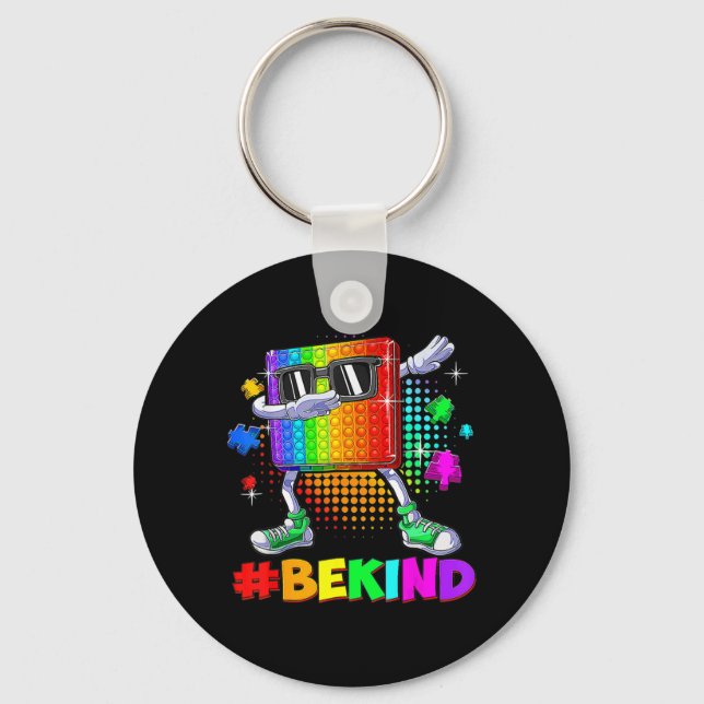 Llavero Be Kind Dabbing Puzzle Pop It Pitism Awarene (Anverso)