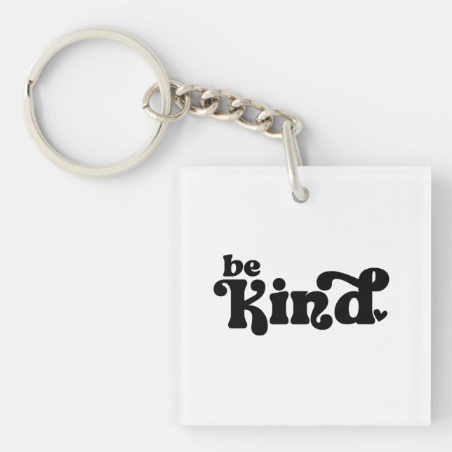 Llavero Be Kind Minimalist  – Bold Black Kindness (Frente)