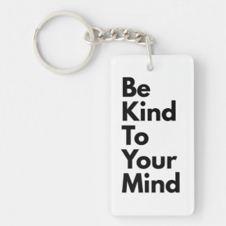 Llavero Be Kind To Your Mind" Minimalist Keychain