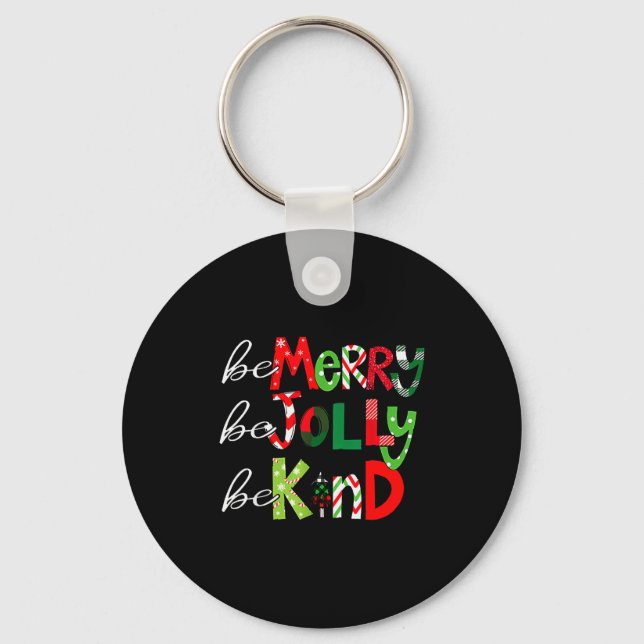 Llavero Be Merry Be Jolly Be Kind Merry Christmas Teacher  (Anverso)