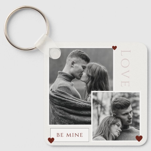 Llavero Be Mine El día de San Valentín Couple Photo Love (Anverso)