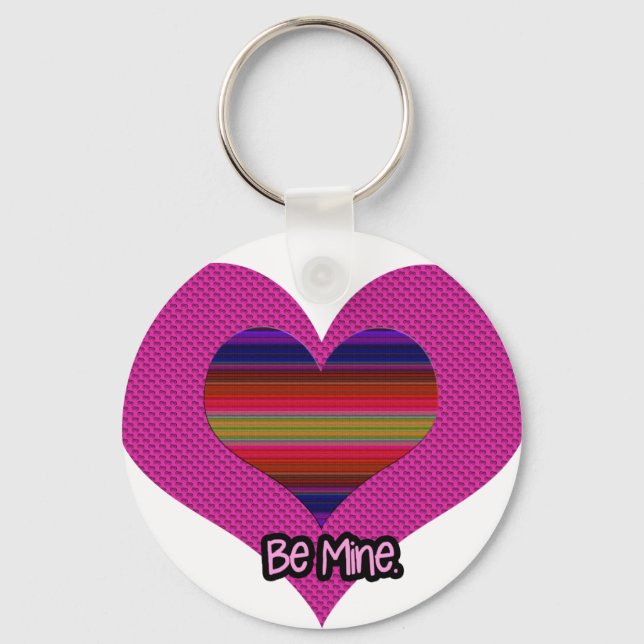 Llavero Be Mine Valentine Rainbow Heart Heart (Anverso)