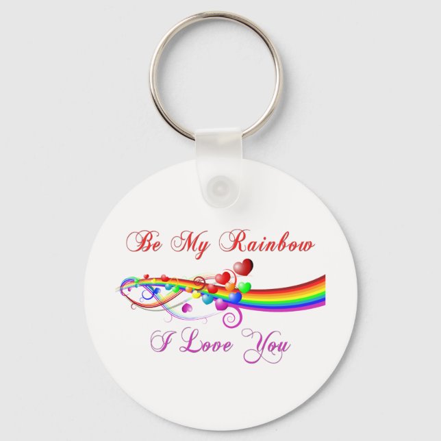 Llavero Be my Rainbow Gay Valentine (Anverso)