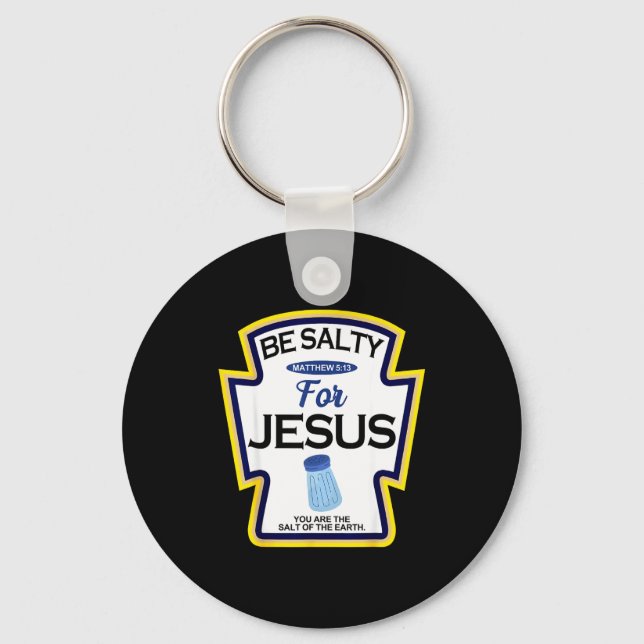 Llavero Be Salty For Jesus Condiment Sce Christian Hallowe (Anverso)