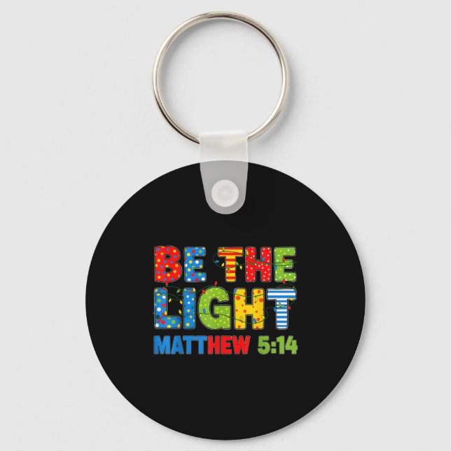 Llavero Be The Light Matthew 5 14  (Anverso)