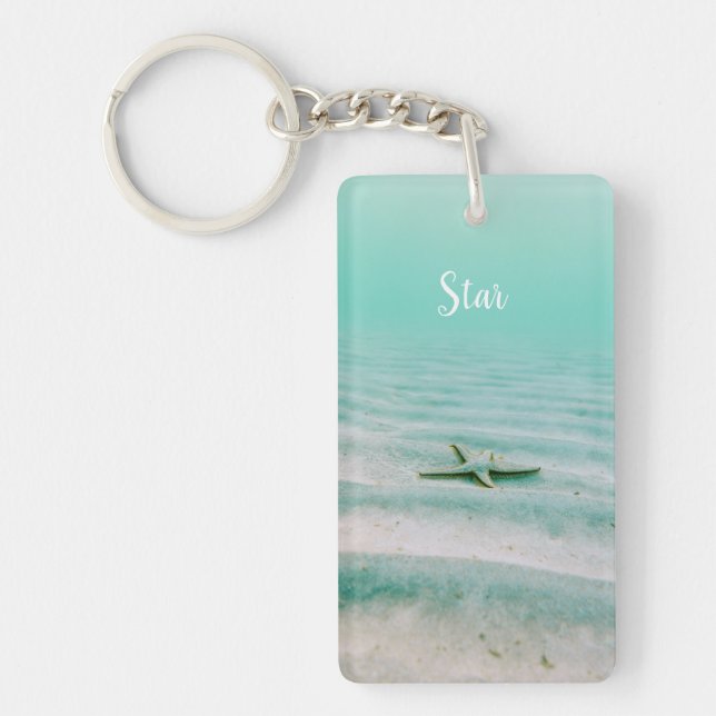 Llavero Beach Avers Keychain Sea Green con nombre (Frente)
