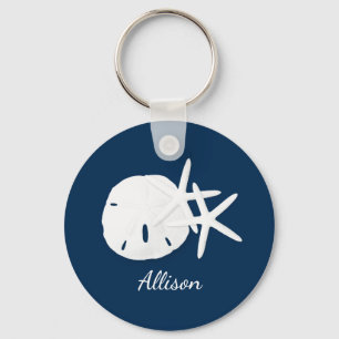 Llavero Beach Coastal Blue Personalizado