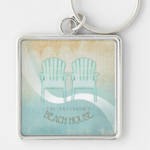Llavero Beach House Adirondack Chairs Aqua Blue ID623