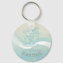 Llavero Beach House Palm Trees Aqua ID623