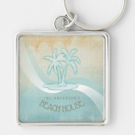 Llavero Beach House Palm Trees Aqua ID623