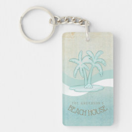 Llavero Beach House Palm Trees Aqua ID623