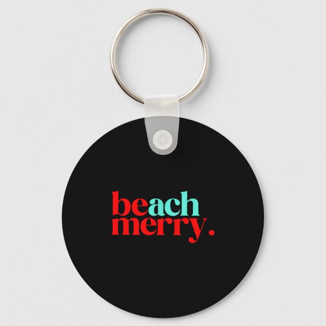 Llavero Beach Merry Christmas Funny  (Anverso)