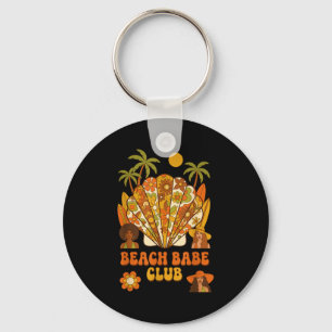 Llavero Beachclub retro 70s floral conchas surf