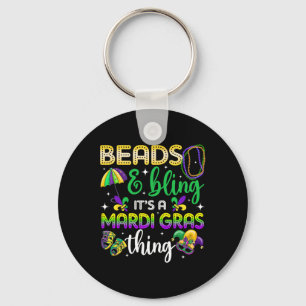 Llavero Beads and Bling It's A Mardi Gras Thing Carnival M