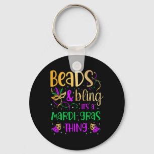 Llavero Beads and Bling It's A Mardi Gras Thing Carnival M
