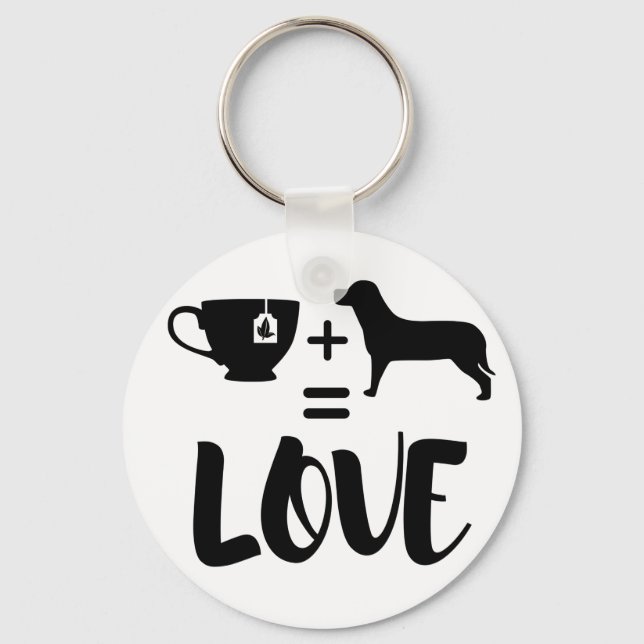 Llavero Beagle Cita Mascota Puppy Perro Tea Lover Silhouet (Anverso)