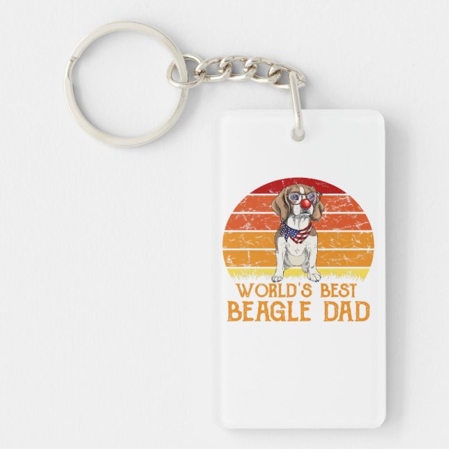 Llavero Beagle Dad Beagle Lover (Frente)