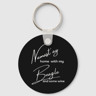 Llavero Beagle - Divertida Nama'stay Para Amantes Del Yoga