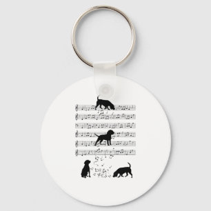 Llavero Beagle dog Music Note Clef Musician Beagle do