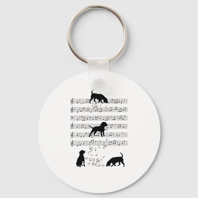 Llavero Beagle dog Music Note Clef Musician Beagle do (Anverso)