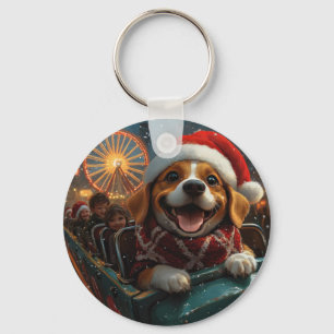 Llavero Beagle Dog Roller Coaster Navidades