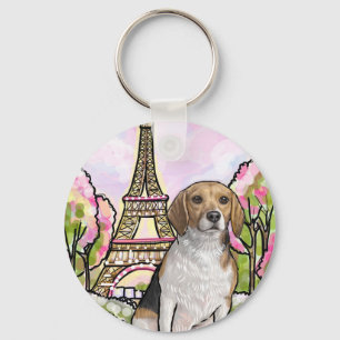 Llavero beagle eiffel tower paris