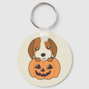 Llavero Beagle En Calabaza Dulces Perros Feliz Halloween K