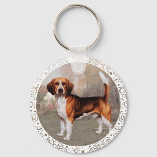 Llavero Beagle en el escenario de un país