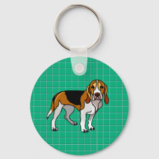 Llavero Beagle Green Keychain