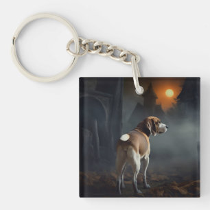 Llavero Beagle Halloween Scary